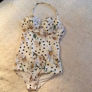 Dolce & Gabbana polka dot balconette one piece